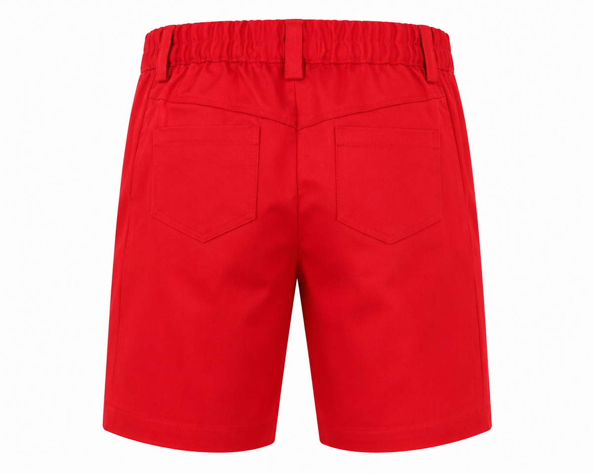 CRIMSON RED SOFT TWILL SHORTS - B31317BRD