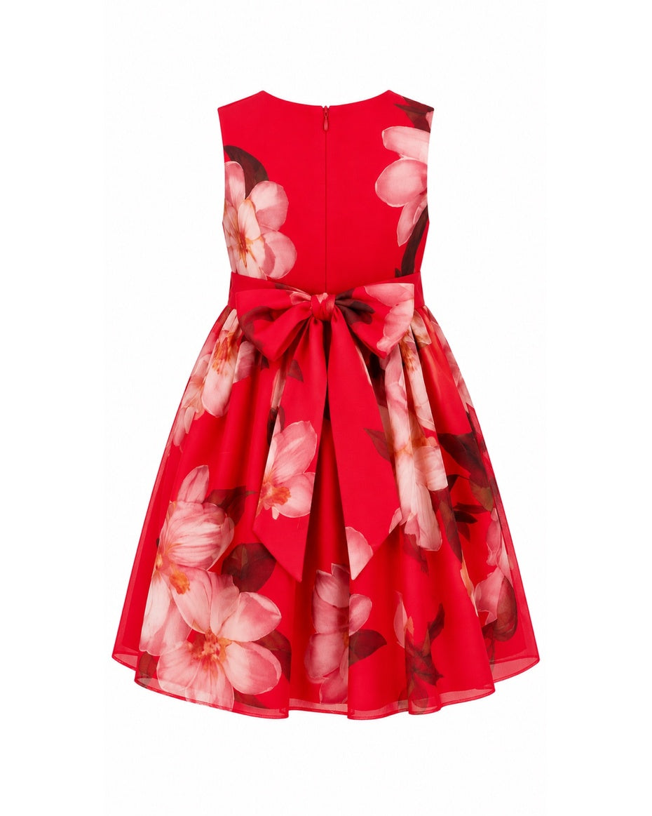 RED FLORAL ROYAL DRESS A200RDFL 18MTHS-5YRS