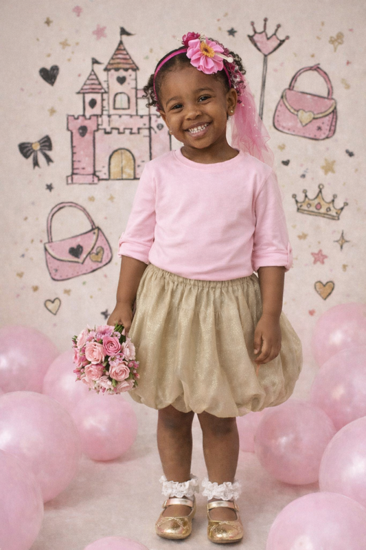 CHAMPAGNE BUBBLE SKIRT (1-8YR) -  GSKT100CHPG