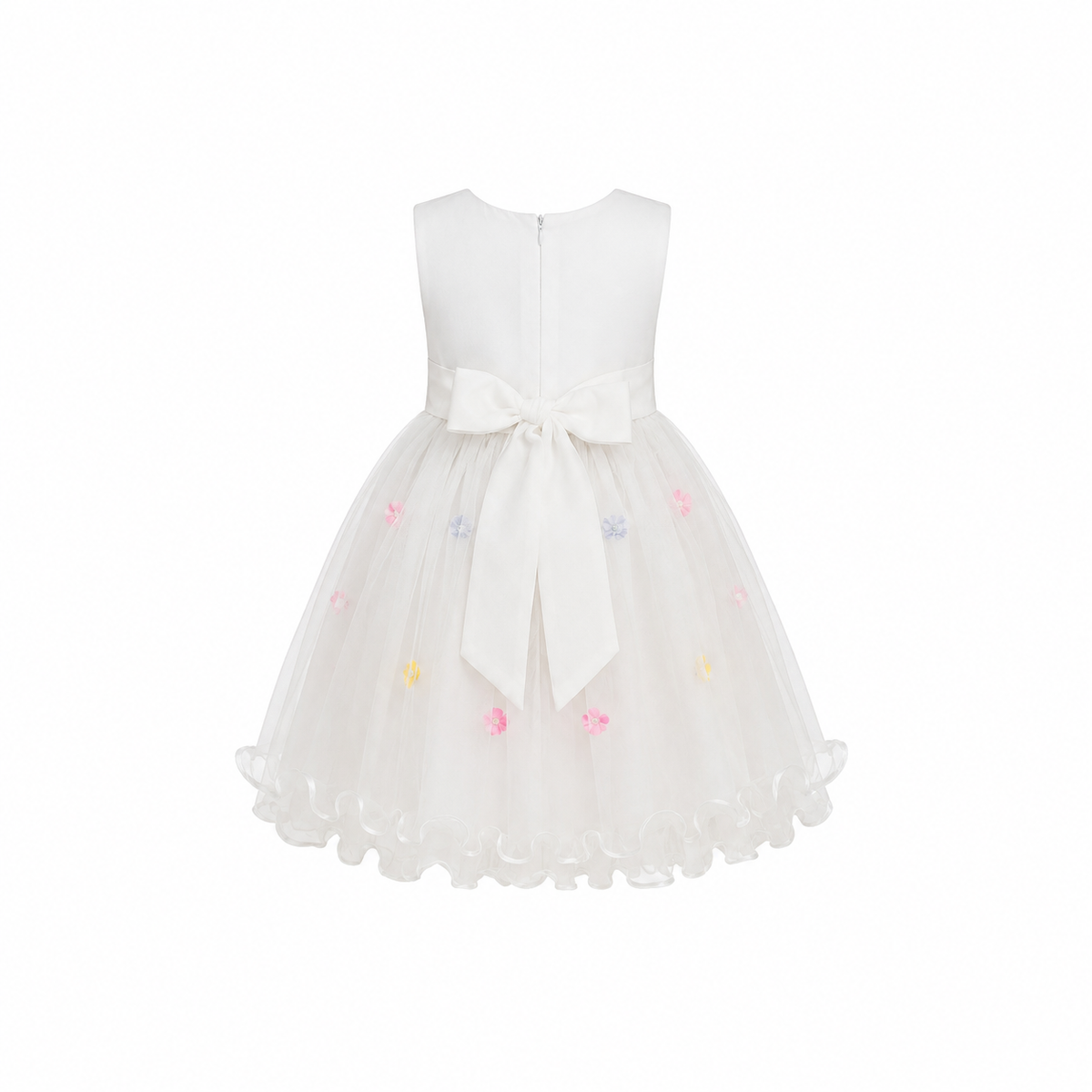 IVORY PETAL DRESS (4-10YRS) - MD13IVYIV