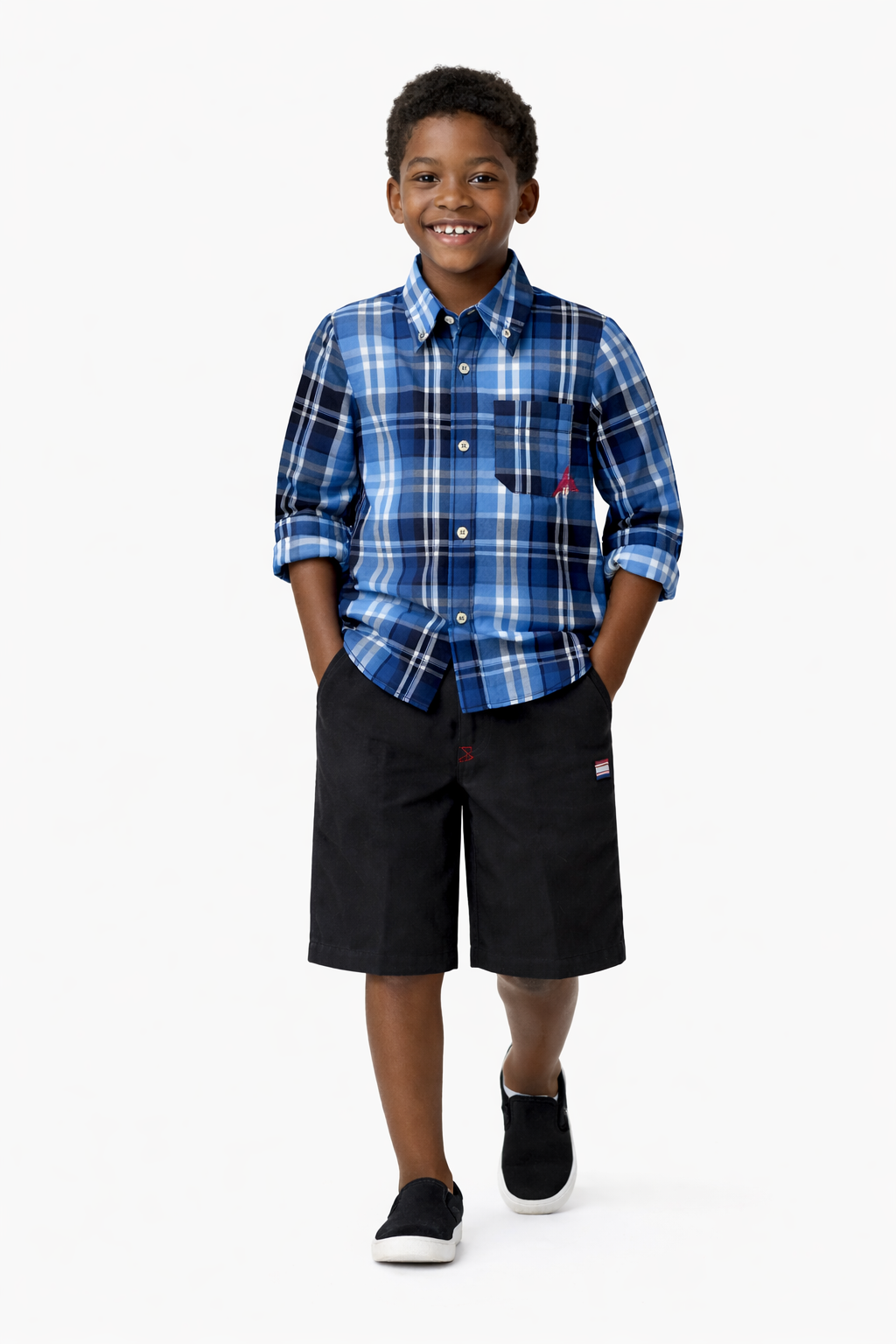 BLACK UTILITY SHORTS ( 9-16 YRS) - 40726UTBLK