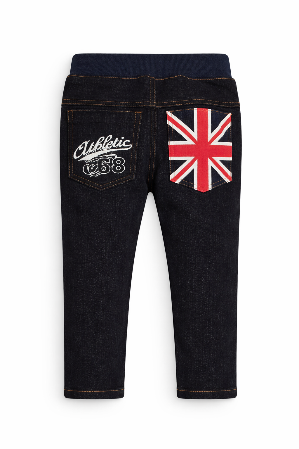 MIDNIGHT BLUE ATHLETIC INDIGO DENIM TROUSERS - B539MDBLDN