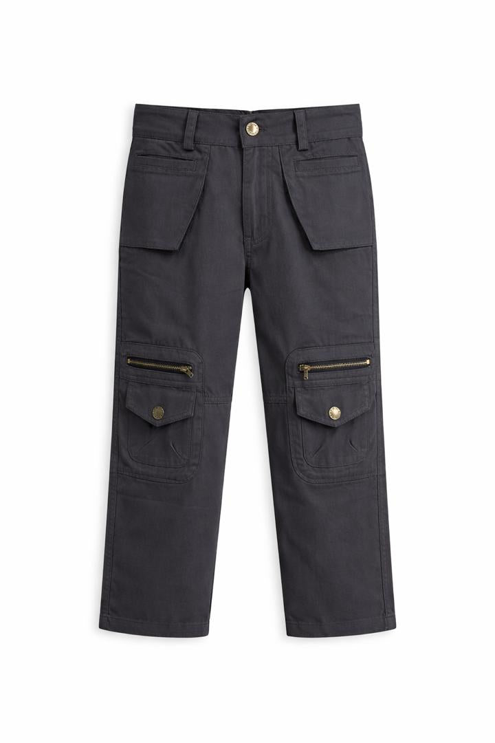MATTE MIDNIGHT GREY CARGO TROUSERS - DB540MDNGRY