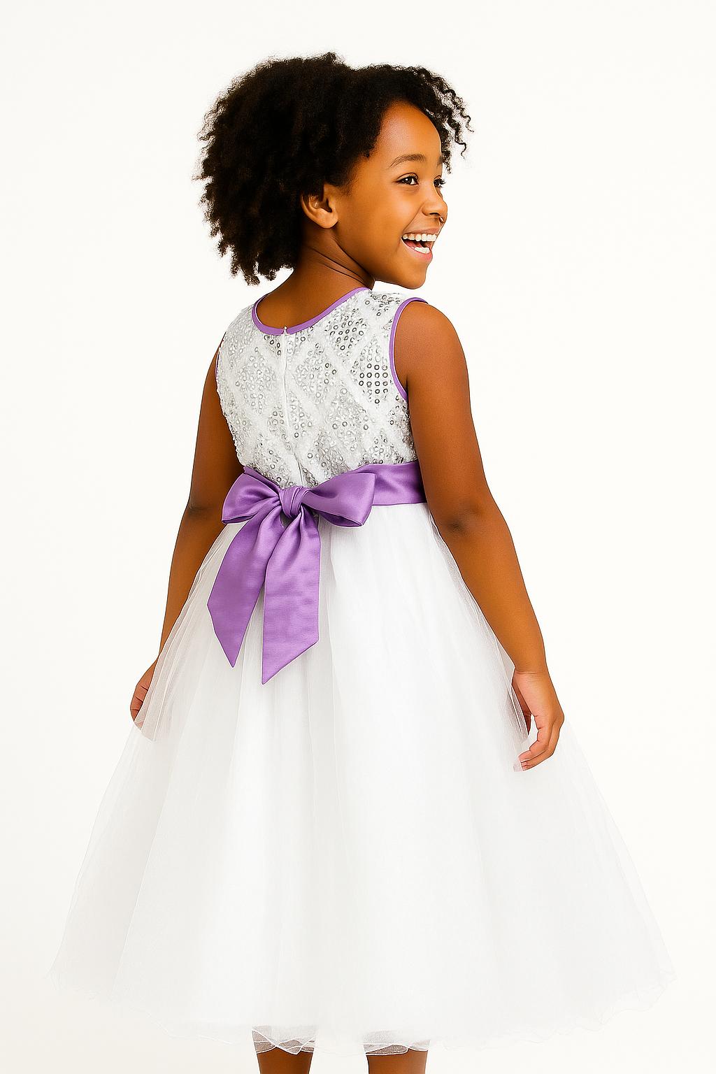 LAVENDER BLOOM SEQUIN BALL GOWN MSA52B 2-10YR