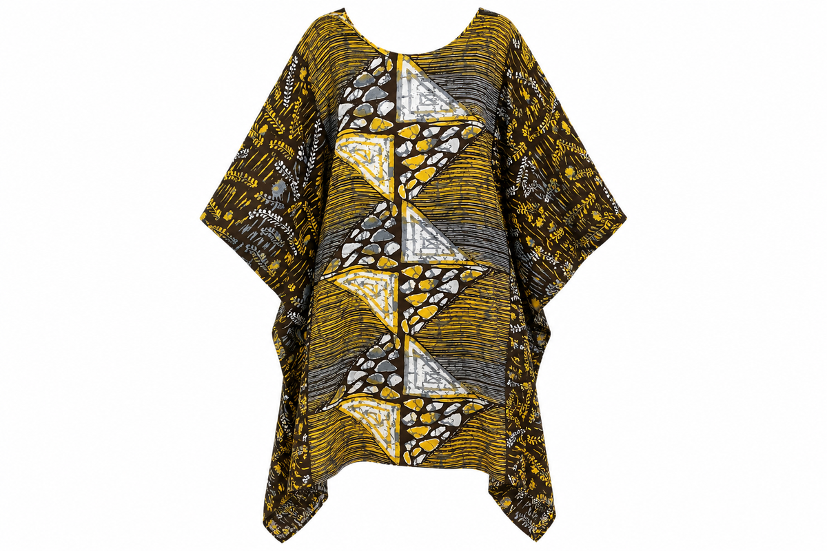ADUNNI GOLDEN EARTH GEO KAFTAN - OMAD130826GLD