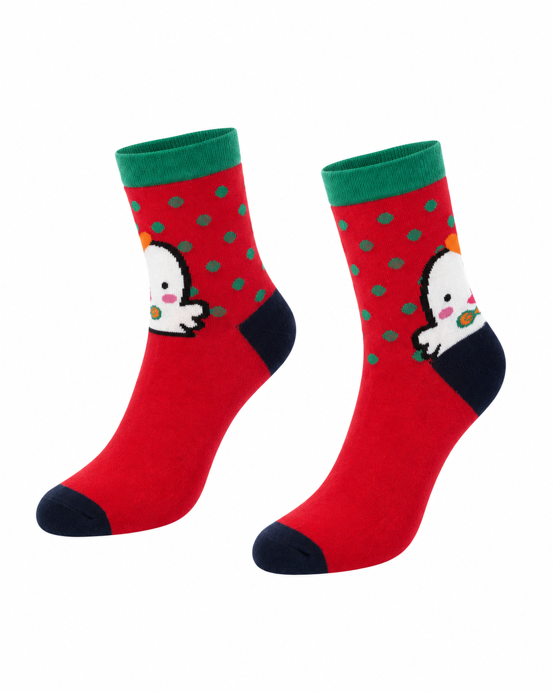 RED CARTOON CREW SOCKS - MS6953RDPL