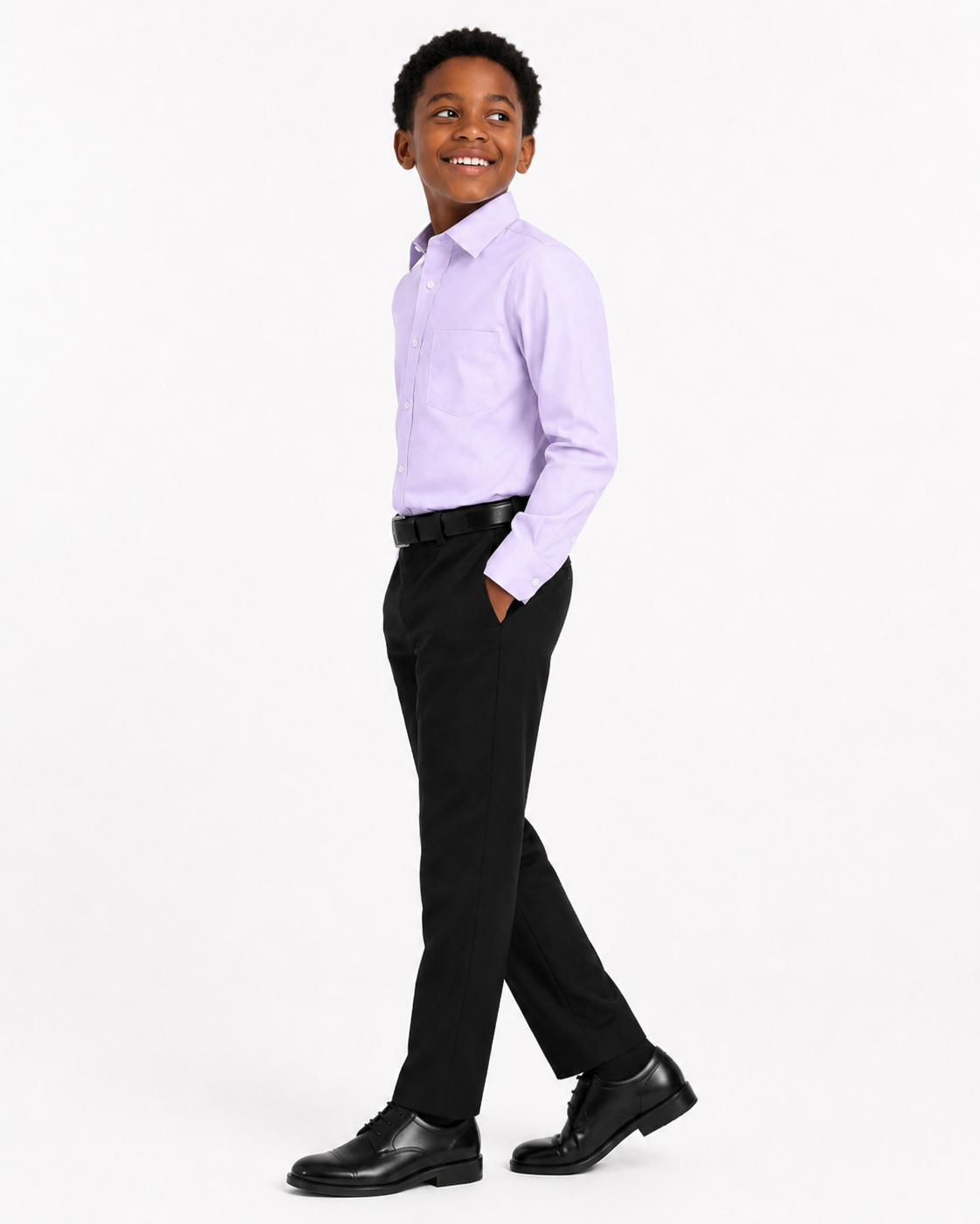 SOFT LILAC CLASSIC BOYS LONG SLEEVE FORMAL SHIRT (3-16 YRS) - A15821601LLC