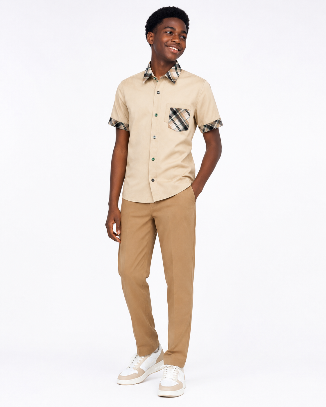FOREST CHECK CONTRAST SHIRT - MN31426174FGR
