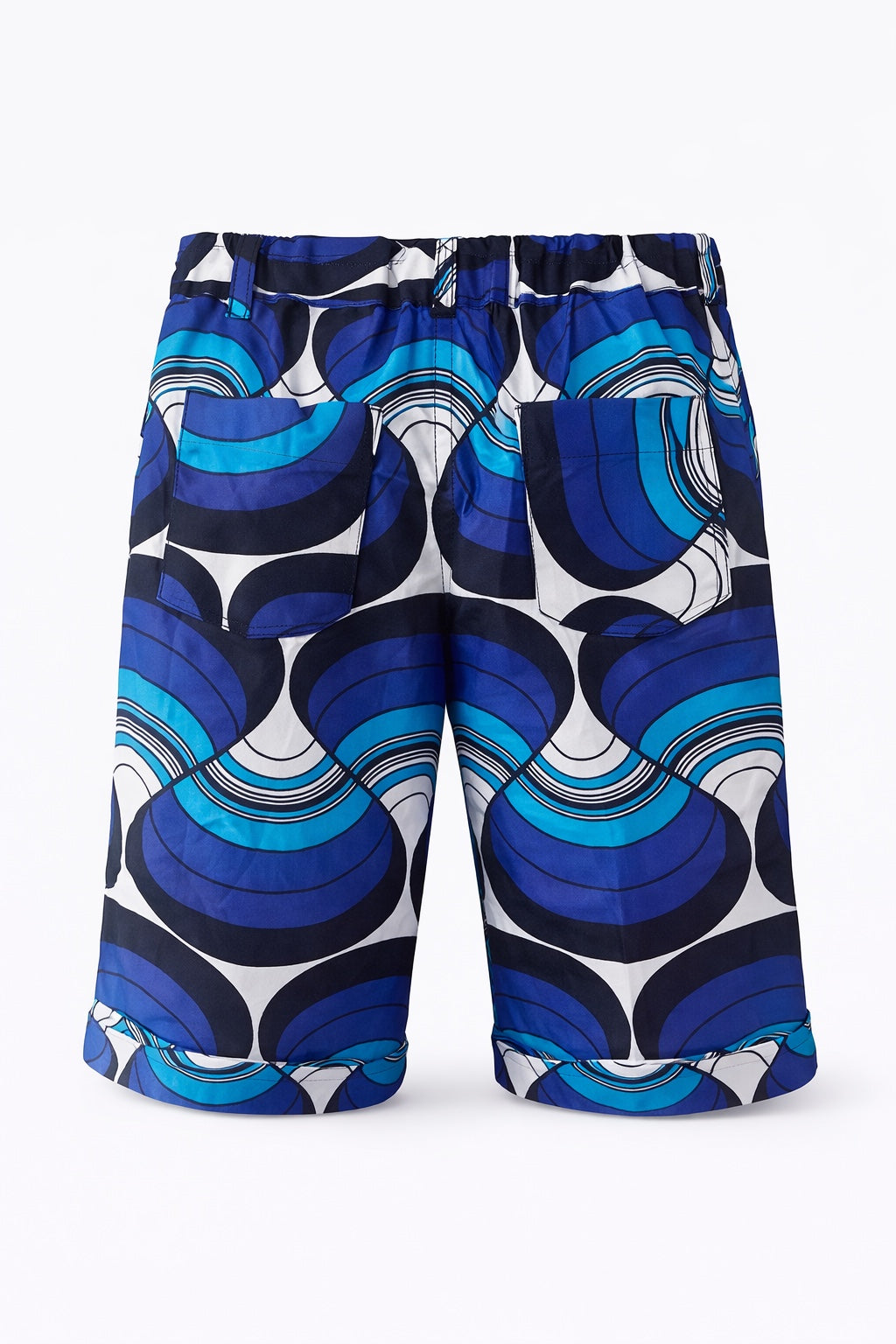 BLUE BAMIDELE 3/4 ANKARA SHORTS OMABSH100 6-12YRS