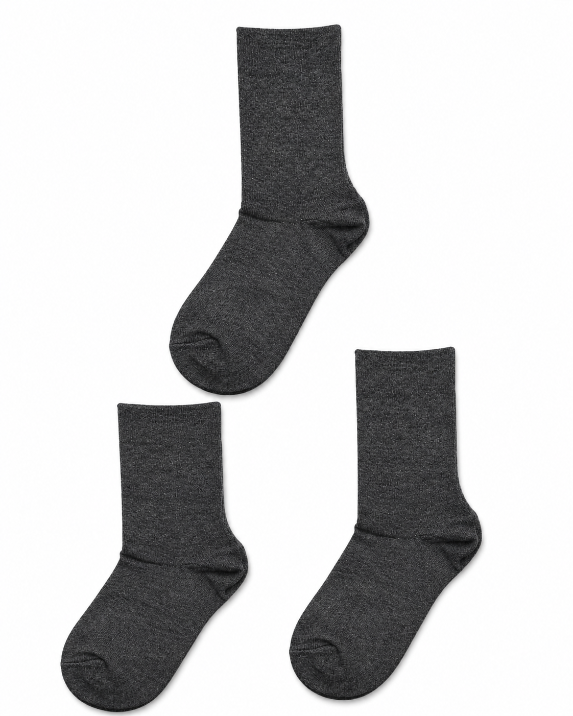 CLASSIC CHARCOAL GREY CREW SOCKS (4-16YRS) - SK12A25933CHGRY