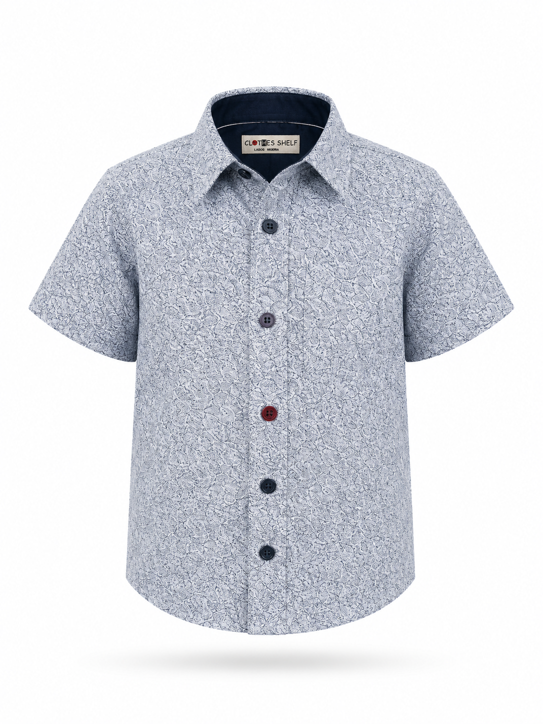 EXPLORER CONTRAST BUTTON PAISELEY SHORT SLEEVE SHIRT ( 3-8 YRS) - C6611976PSL