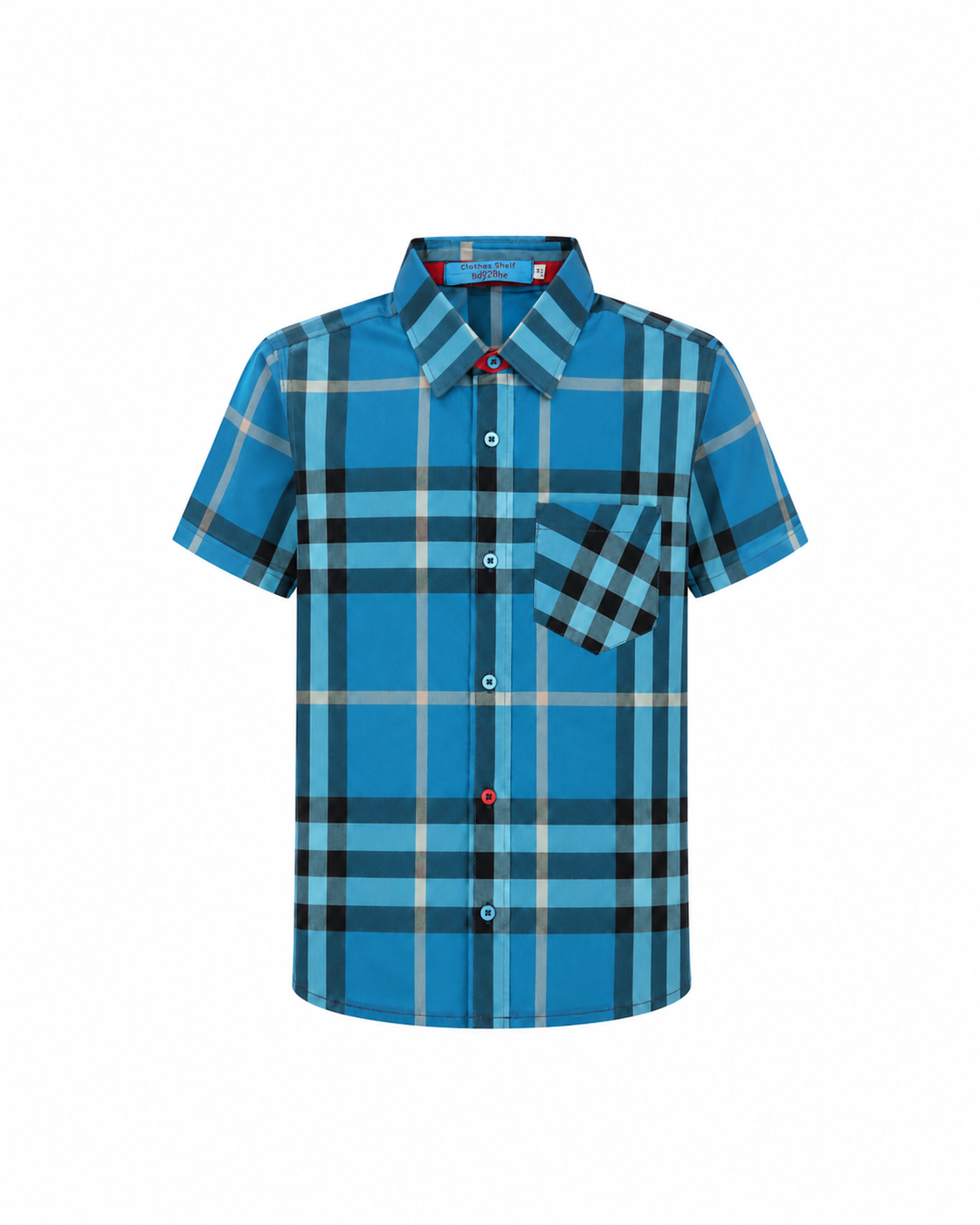 BLUE CLASSIC CHECK SHORT-SLEEVE SHIRT - CSBJ200
