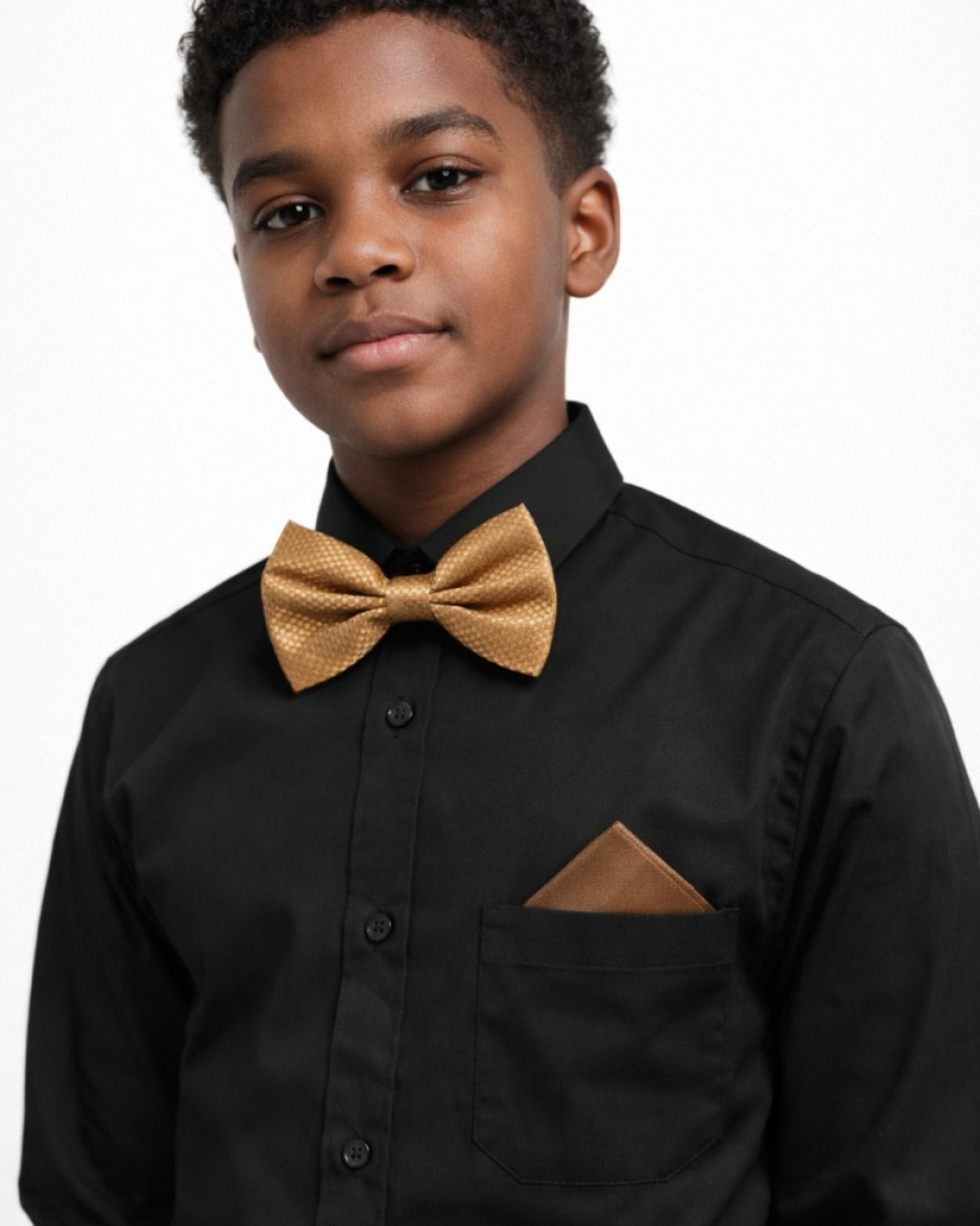 CLASSIC BRONZE GOLD SATIN POCKET SQUARE - PS105BGD10759
