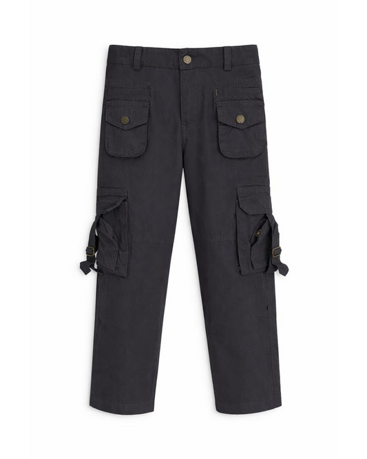GREY URBAN EXPLORER UTILITY CARGO TROUSERS - B540GRYCG