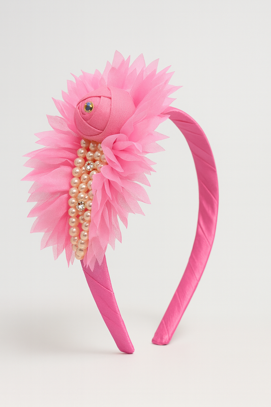 BLOOM & PEARLS PINK GARDEN HEADBAND - BH98225356PNK