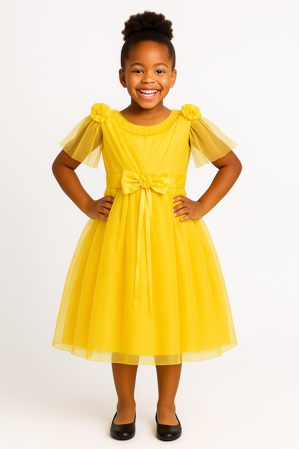 SWEET SUNSHINE YELLOW SAMANTHA PARTY DRESS - A212YEL 4-10YRS