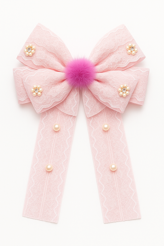 🌸 BLOSSOM LACY BOW PEEP - KHBCH110PNK