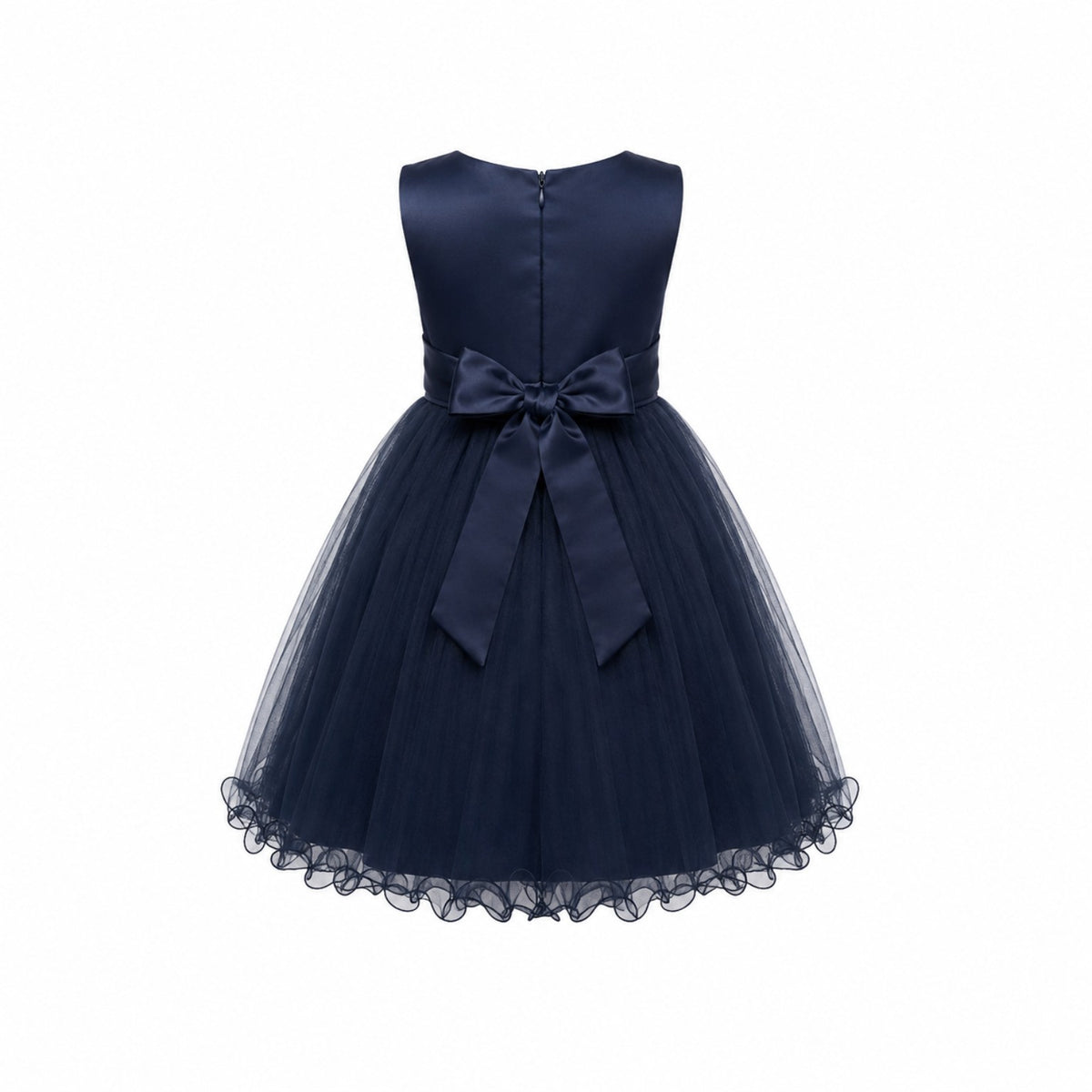 NAVY BLUE ANGELA BEADED PETAL DRESS MD15NBLU