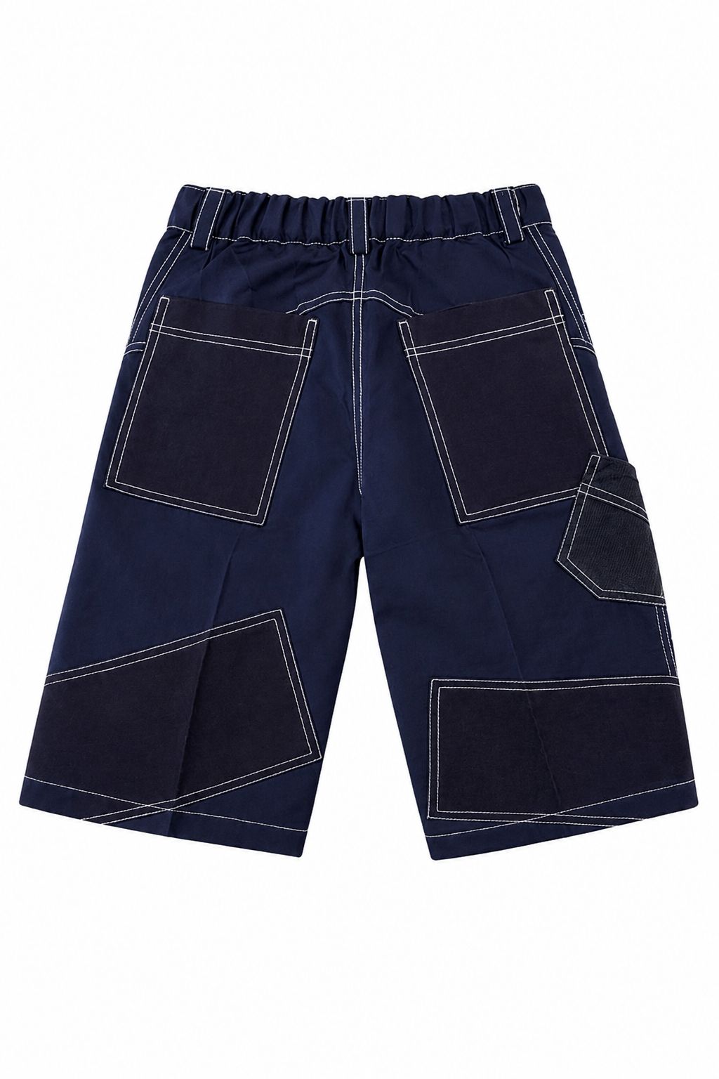 MIDNIGHT BLUE SMART UTILITY CHINOS SHORTS - B388MDNGBL
