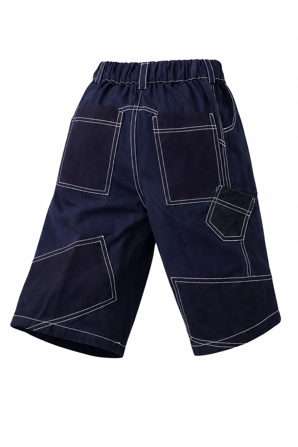 MIDNIGHT BLUE SMART UTILITY CHINOS SHORTS - B388MDNGBL