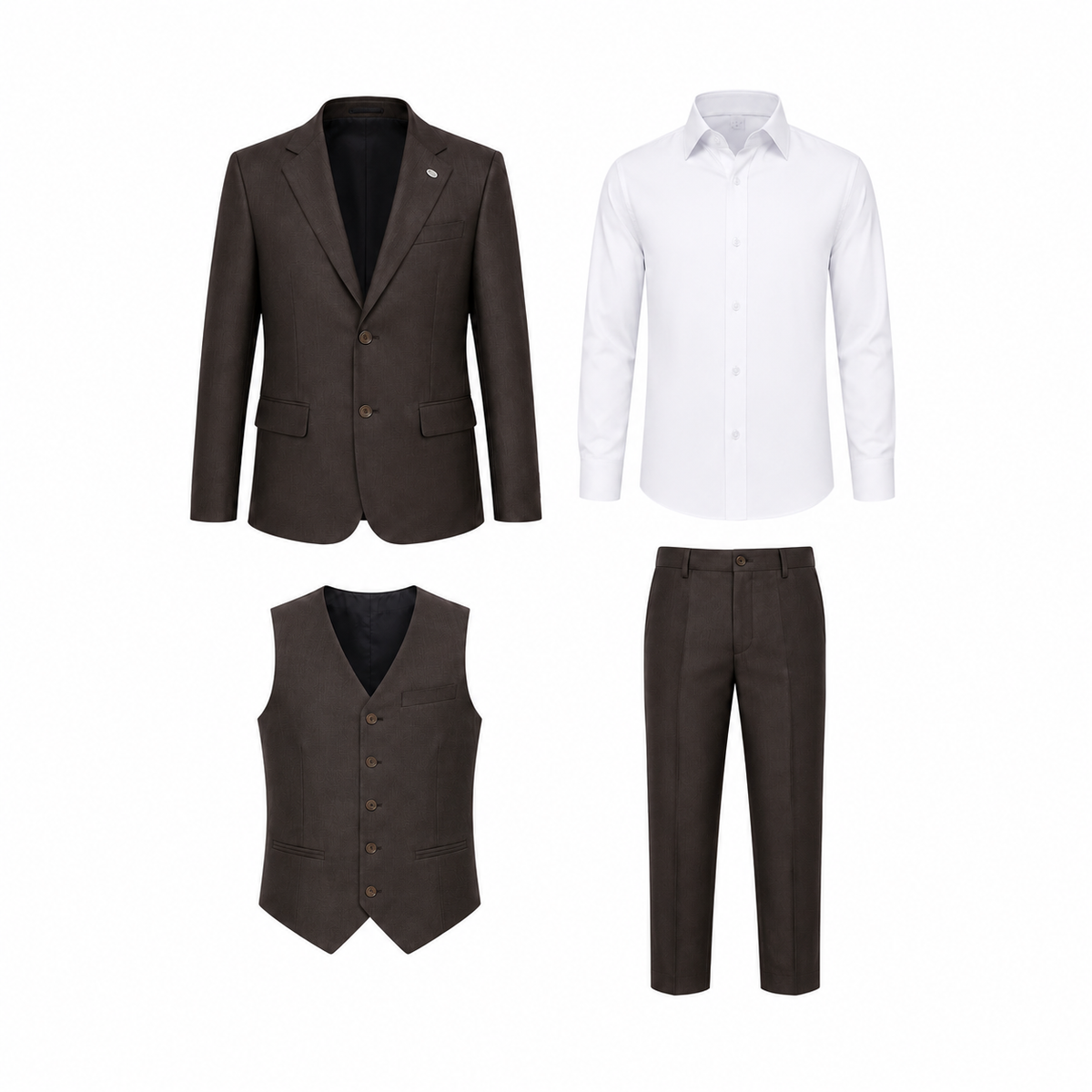 RICH BROWN BOYS' SUIT SET - MD1009RBR  7-16YRS