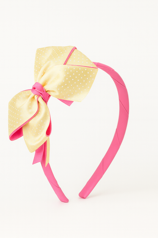 🌸 BLOSSOM DOT DUO BOW HEADBAND - H11424245PKNG