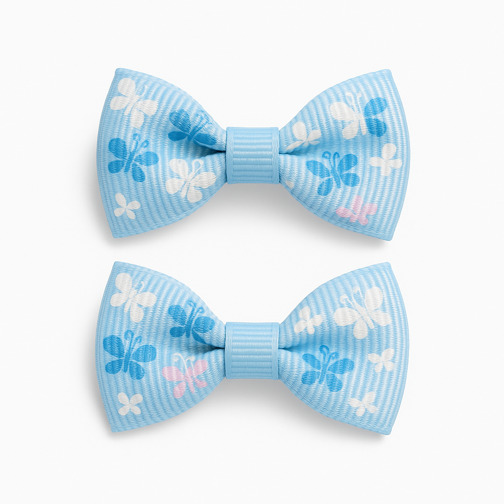 BUTTERFLY BREEZE MINI BOW CLIPS -SHBCH124SWBL