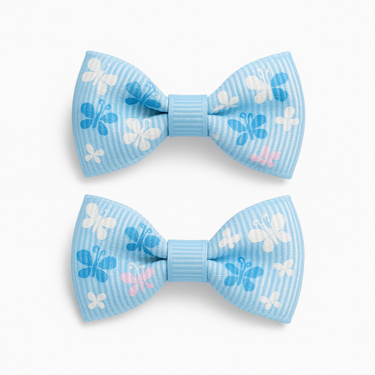 BUTTERFLY BREEZE MINI BOW CLIPS -SHBCH124SWBL