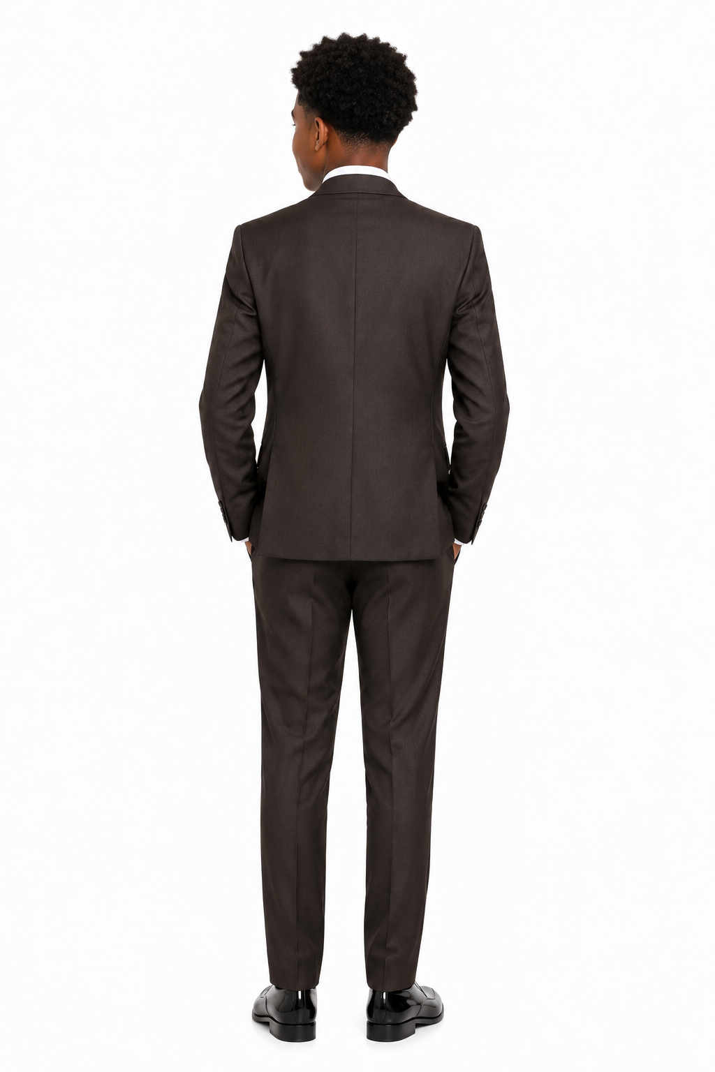 RICH BROWN BOYS' SUIT SET - MD1009RBR  7-16YRS