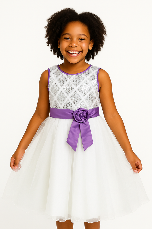 LAVENDER BLOOM SEQUIN BALL GOWN MSA52B 2-10YR