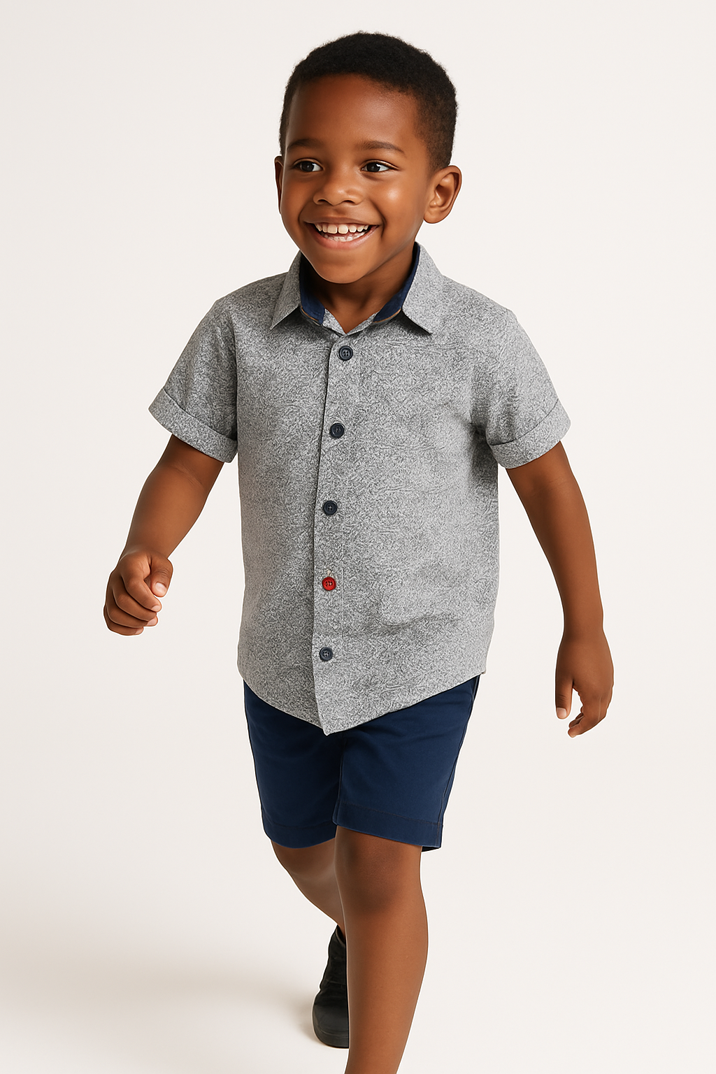 EXPLORER CONTRAST BUTTON PAISELEY SHORT SLEEVE SHIRT ( 3-8 YRS) - C6611976PSL