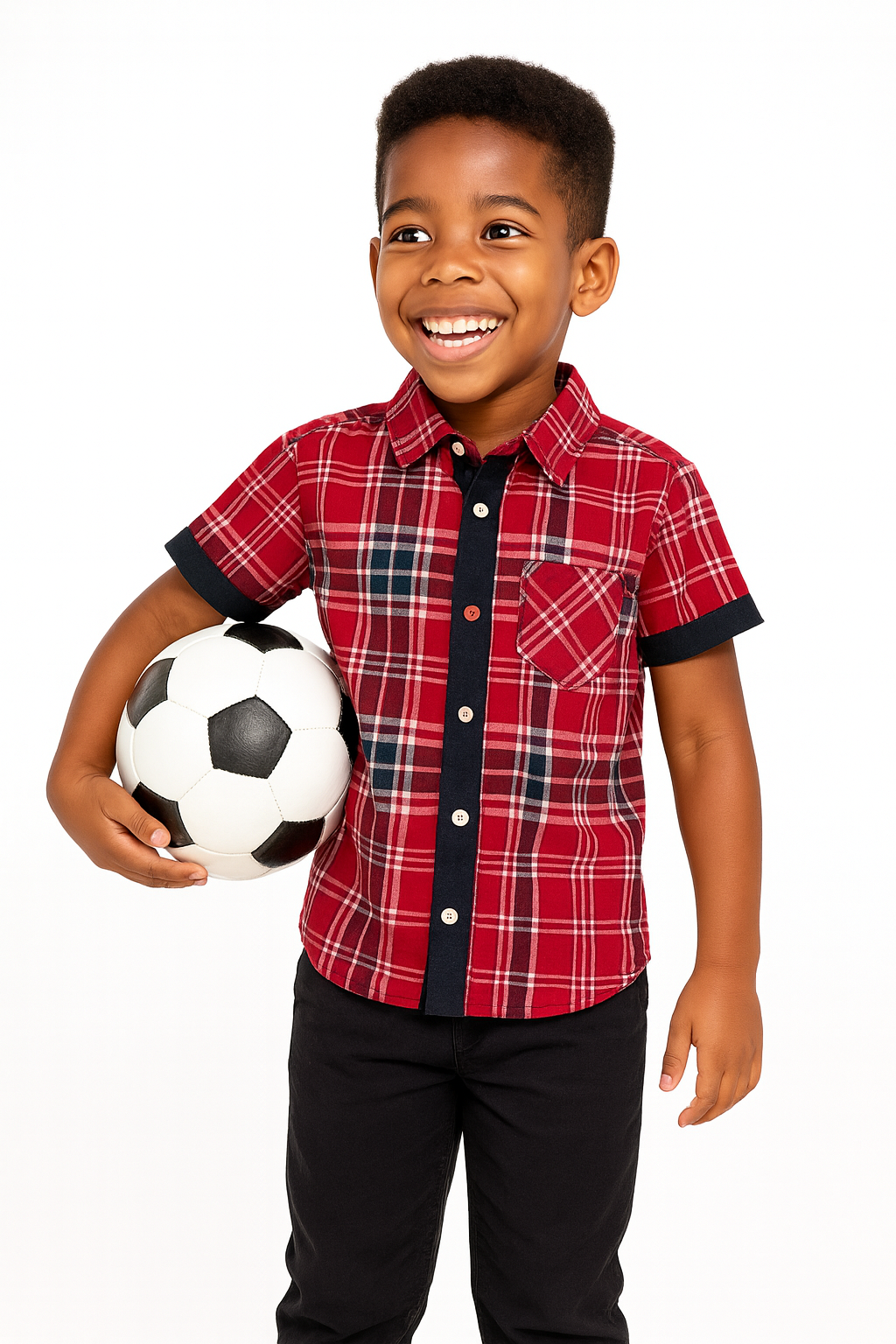 HOWARD HERITAGE CONTRAST CHECK SHIRT ( 4-12 YRS) - MDHC100RD